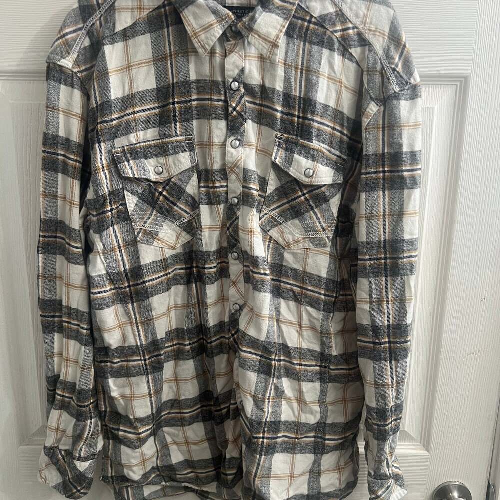 Buckle Shirt Mens 3XL Athletic BKE Multicolor Plaid Long Sleeve Snap Up Flannel